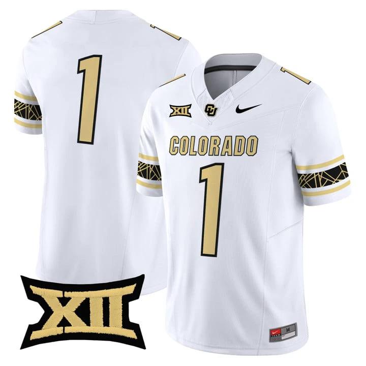 Team Jersey #1 Colorado Buffaloes 2025 Vapor Limited V2 Stitched by My Store NCAA Football Jerseys