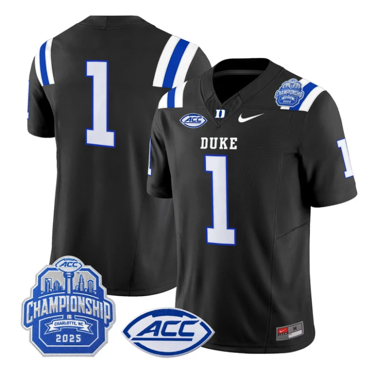 Team Jersey #1 Duke Blue Devils 2025 ACC Championship Limited Stitched by My Store NCAA Football Jerseys