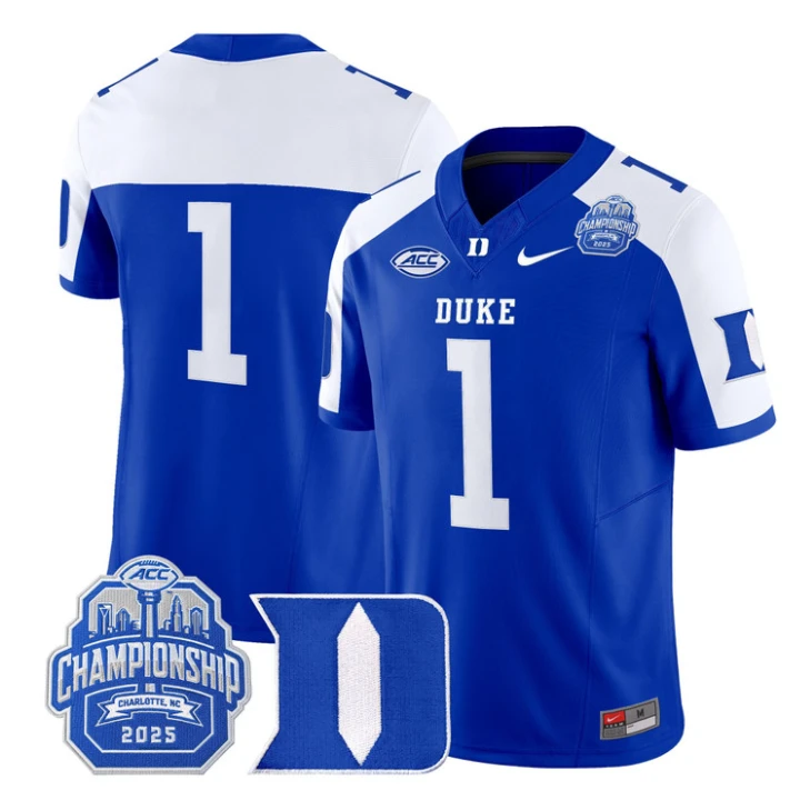 Team Jersey #1 Duke Blue Devils 2025 ACC Championship Limited Stitched by My Store NCAA Football Jerseys