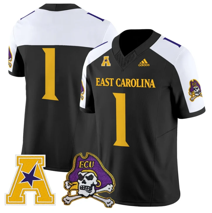 Team Jersey #1 East Carolina Pirates 2025 Vapor Limited Stitched by My Store NCAA Football Jerseys