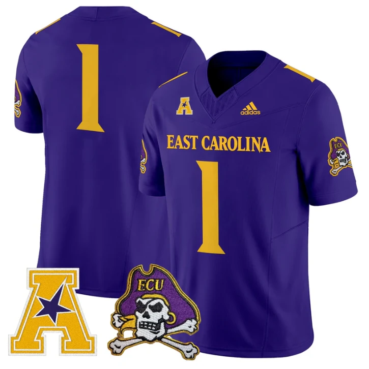 Team Jersey #1 East Carolina Pirates 2025 Vapor Limited Stitched by My Store NCAA Football Jerseys
