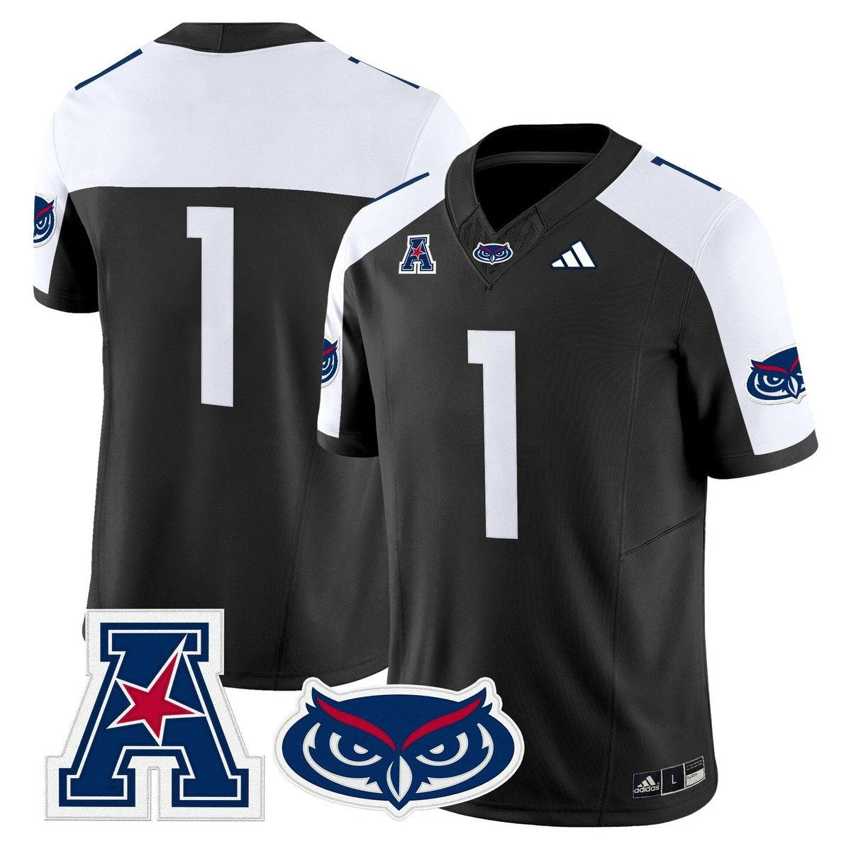 Team Jersey #1 Florida Atlantic Owls 2025 All Stitched by My Store NCAA Football Jerseys