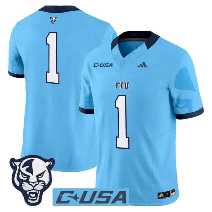 Team Jersey #1 Florida International Panthers 2025 Limited Stitched by My Store NCAA Football Jerseys