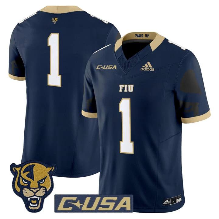 Team Jersey #1 Florida International Panthers 2025 Limited Stitched by My Store NCAA Football Jerseys