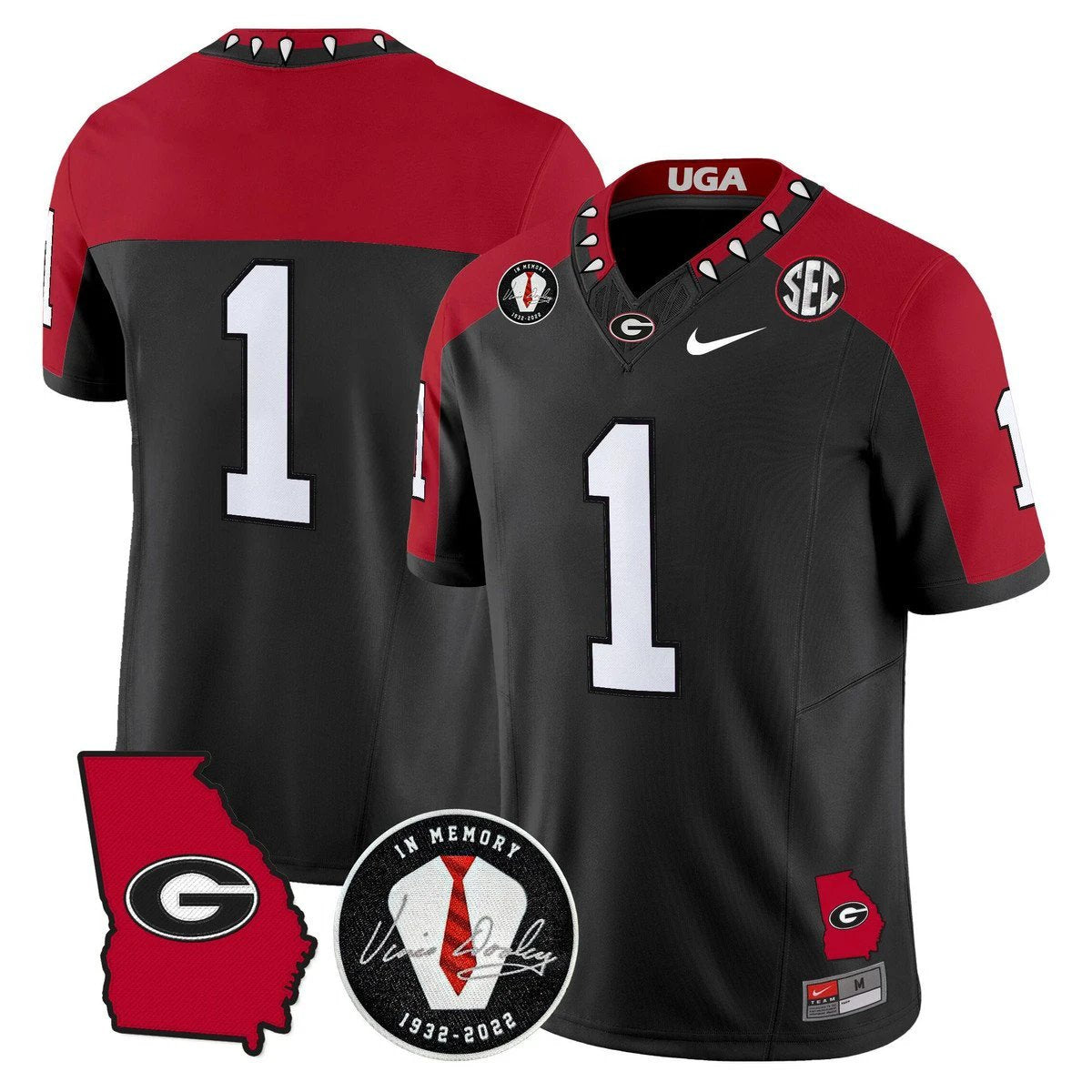 Team Jersey #1 Georgia Bulldogs 2025 Vapor Limited Stitched by My Store NCAA Football Jerseys