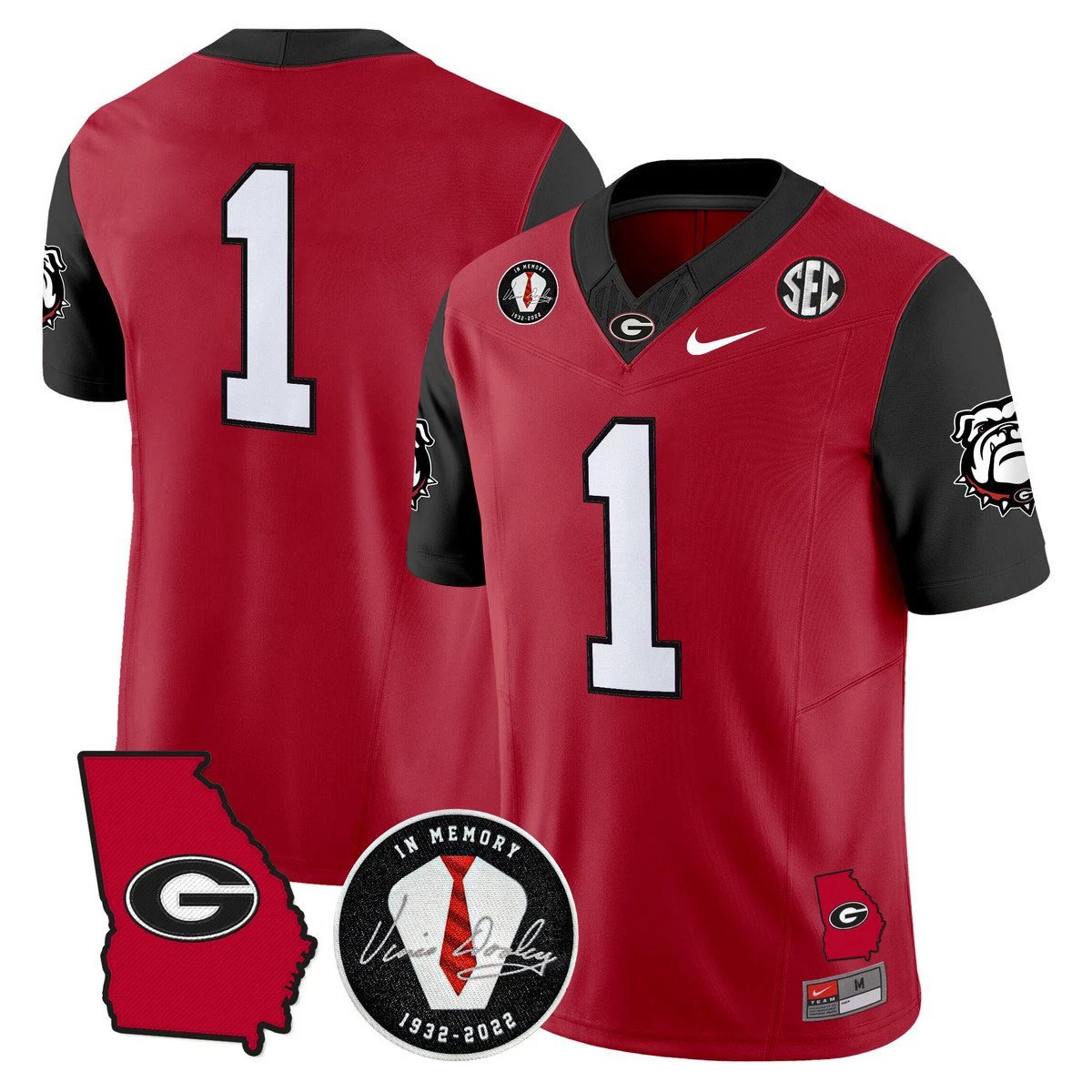 Team Jersey #1 Georgia Bulldogs 2025 Vapor Limited Stitched by My Store NCAA Football Jerseys