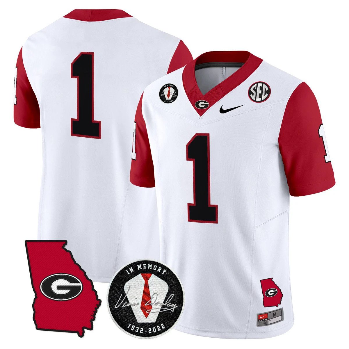 Team Jersey #1 Georgia Bulldogs 2025 Vapor Limited Stitched by My Store NCAA Football Jerseys
