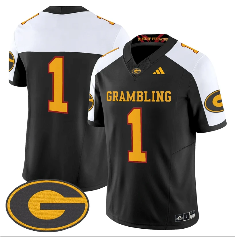 Team Jersey #1 Grambling Tigers 2025 Vapor Limited Stitched by My Store NCAA Football Jerseys