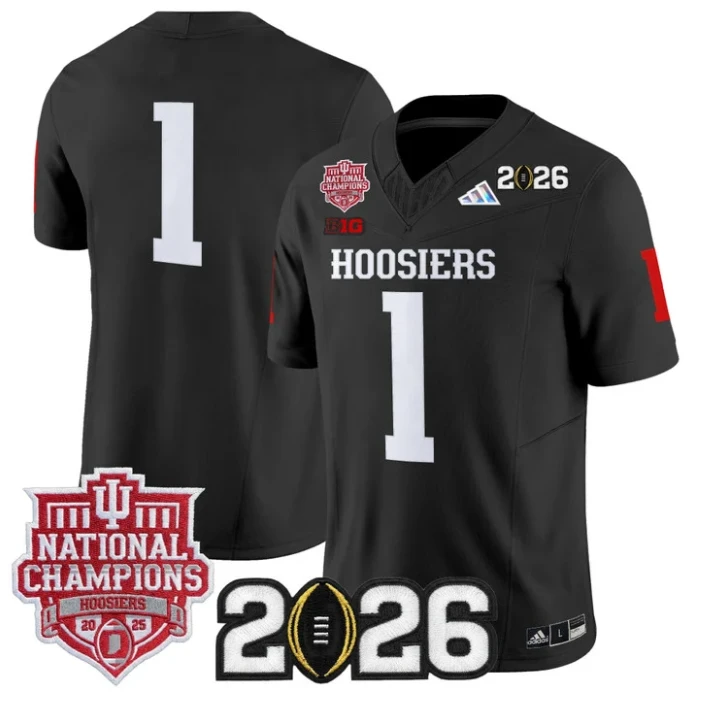 Team Jersey #1 Hoosiers 2025 National Champions 2026 Patch Stitched by My Store NCAA Football Jerseys
