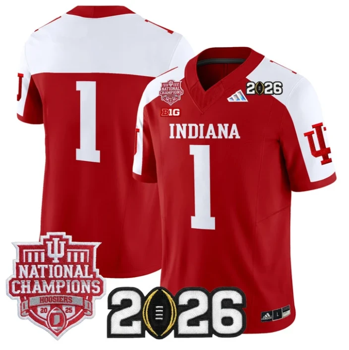 Team Jersey #1 Hoosiers 2025 National Champions 2026 Patch Stitched by My Store NCAA Football Jerseys