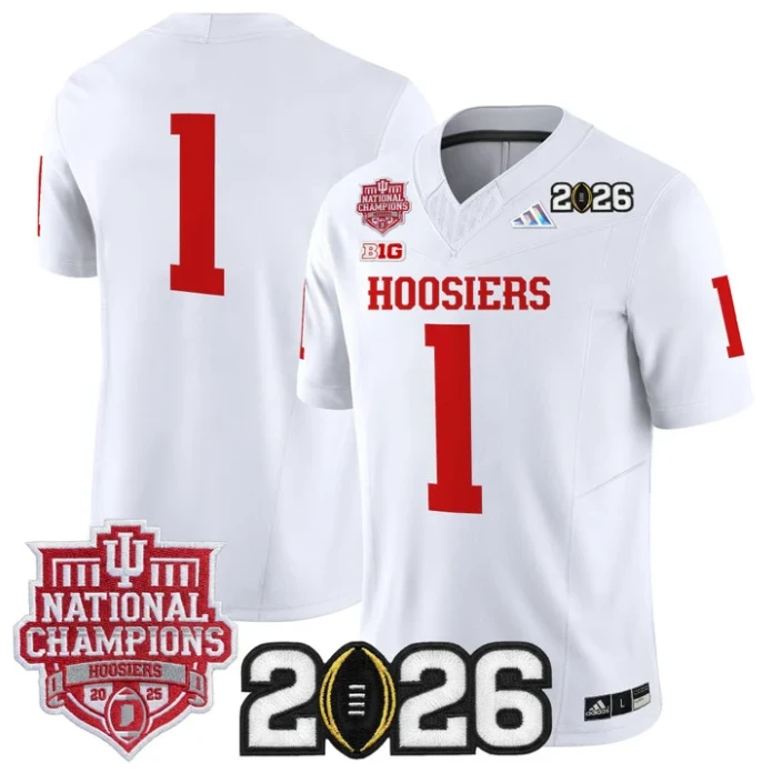 Team Jersey #1 Hoosiers 2025 National Champions 2026 Patch Stitched by My Store NCAA Football Jerseys