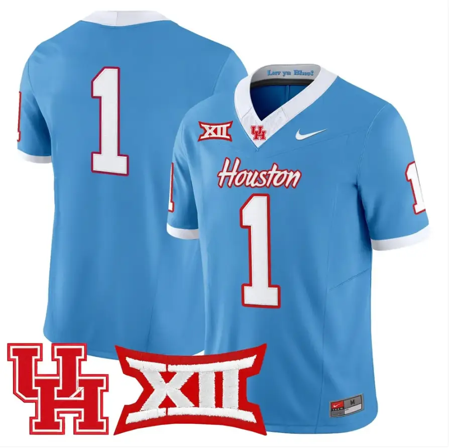 Team Jersey #1 Houston Cougars 2026 Vapor Limited Stitched by My Store NCAA Football Jerseys
