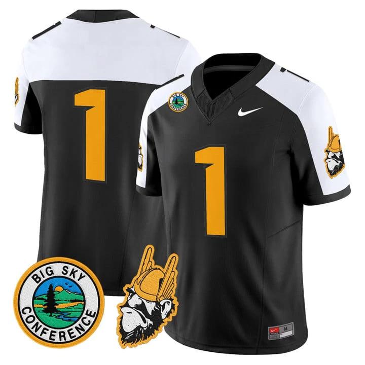 Team Jersey #1 Idaho Vandals 1975 Throwback Vapor Limited Stitched by My Store NCAA Football Jerseys