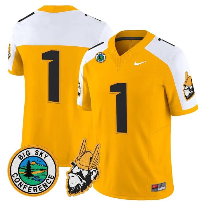 Team Jersey #1 Idaho Vandals 1975 Throwback Vapor Limited Stitched by My Store NCAA Football Jerseys