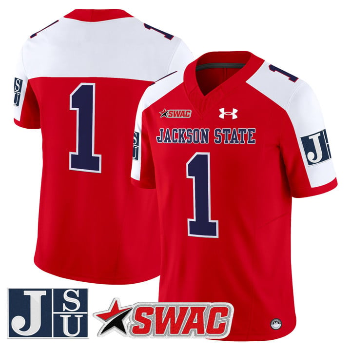 Team Jersey #1 Jackson State Tigers 2025 Vapor Limited Stitched by My Store NCAA Football Jerseys