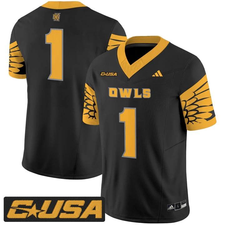 Team Jersey #1 Kennesaw State Owls 2025 Vapor Limited Stitched by My Store NCAA Football Jerseys