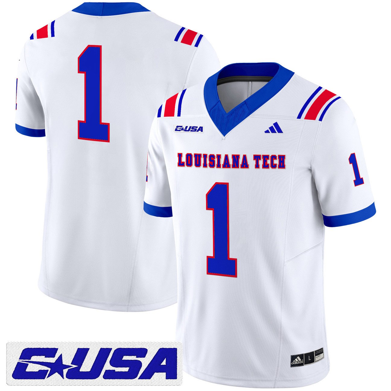Team Jersey #1 Louisiana Tech Bulldogs 2025 Vapor Limited Stitched by My Store NCAA Football Jerseys