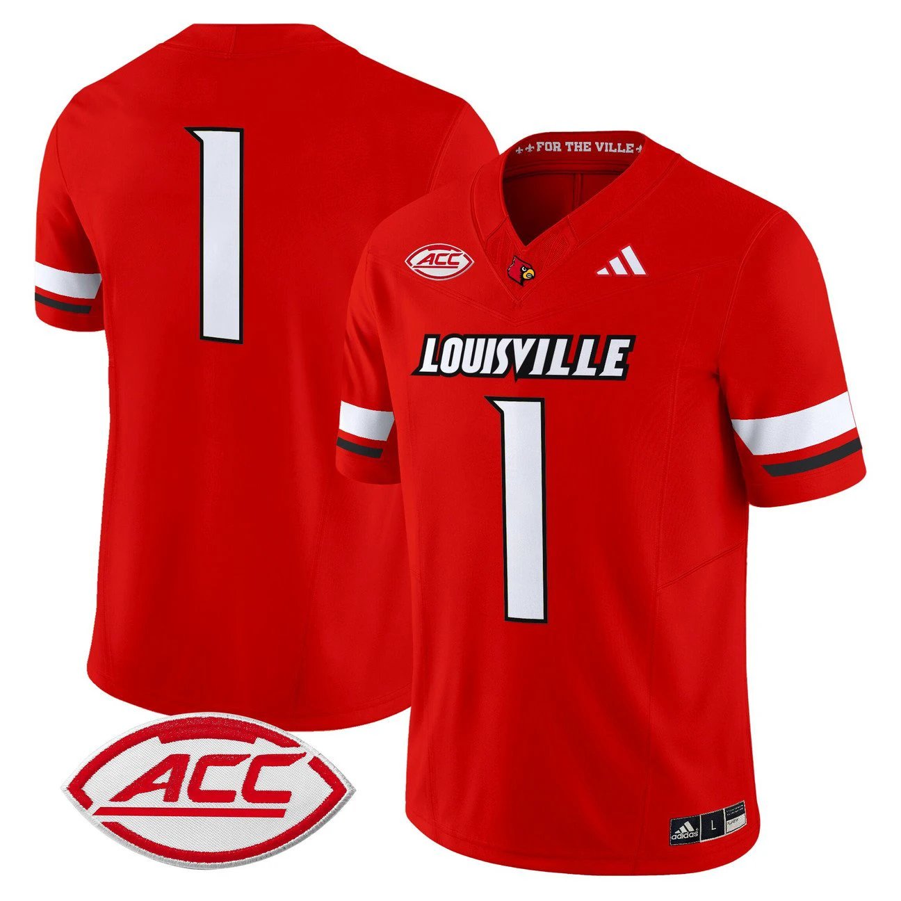 Team Jersey #1 Louisville Cardinals 2025 Vapor Limited Stitched by My Store NCAA Football Jerseys