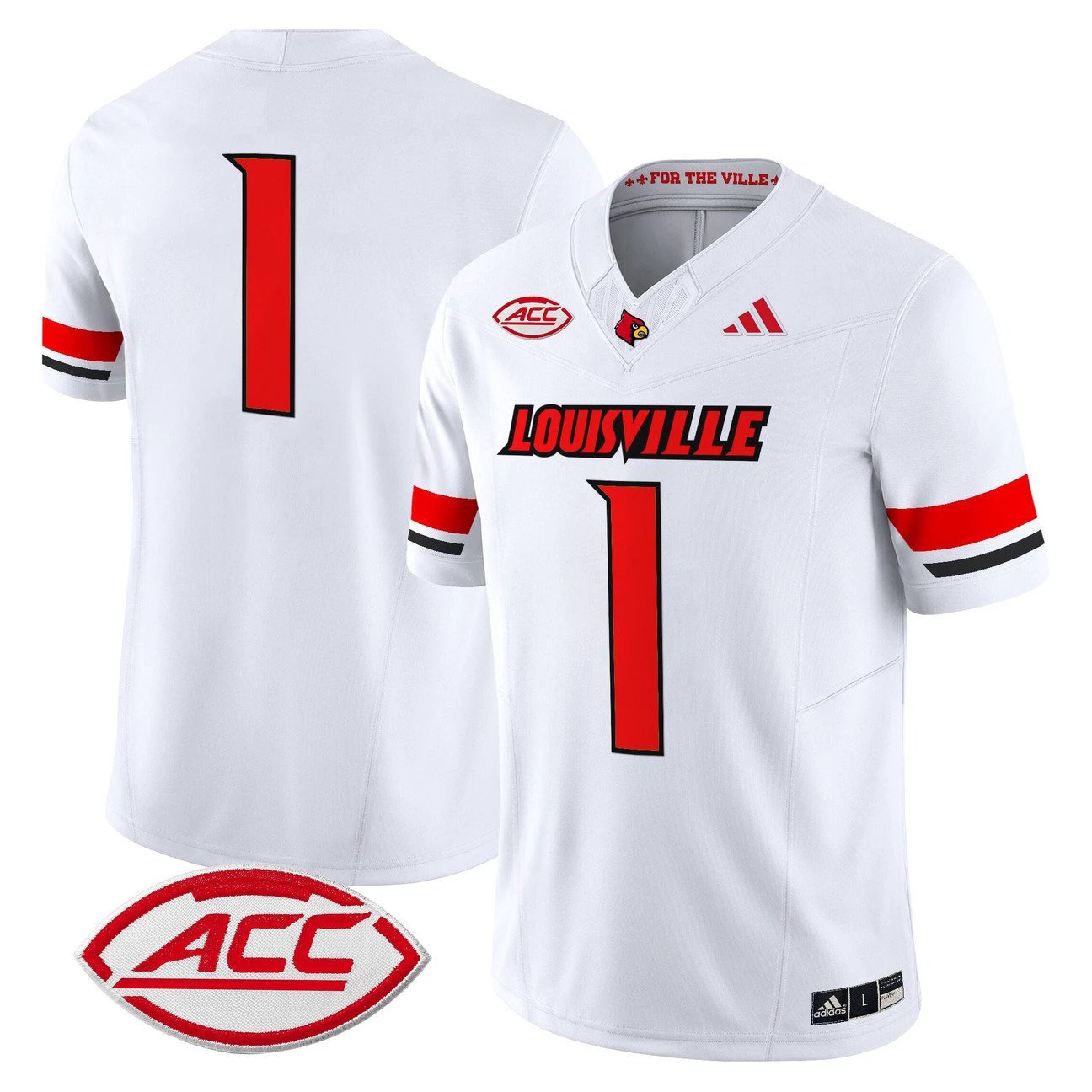 Team Jersey #1 Louisville Cardinals 2025 Vapor Limited Stitched by My Store NCAA Football Jerseys