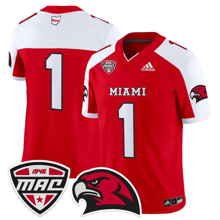 Team Jersey #1 Miami OH RedHawks 2025 Vapor Limited Stitched by My Store NCAA Football Jerseys