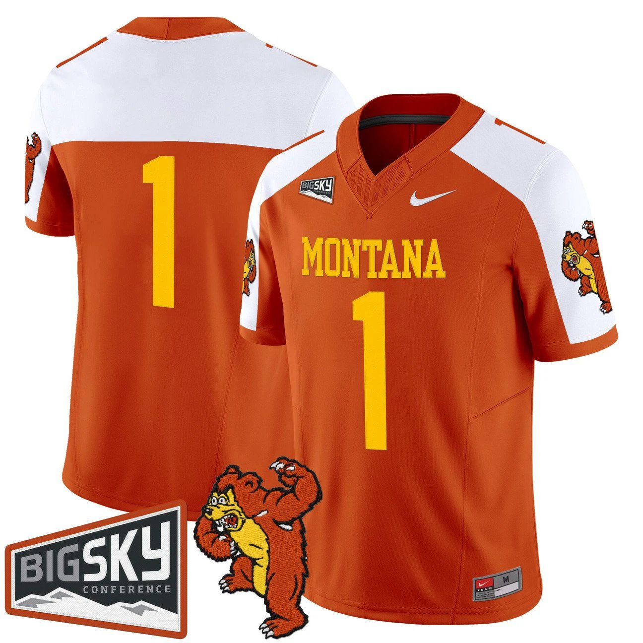 Team Jersey #1 Montana Grizzlies 1995 Throwback Vapor Limited Stitched by My Store NCAA Football Jerseys