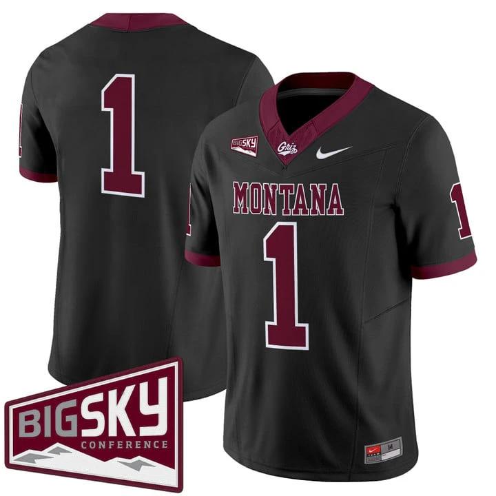 Team Jersey #1 Montana Grizzlies 2025 Vapor Limited Stitched by My Store NCAA Football Jerseys