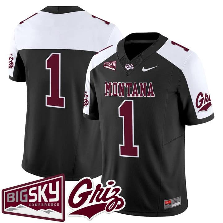 Team Jersey #1 Montana Grizzlies 2025 Vapor Limited Stitched by My Store NCAA Football Jerseys