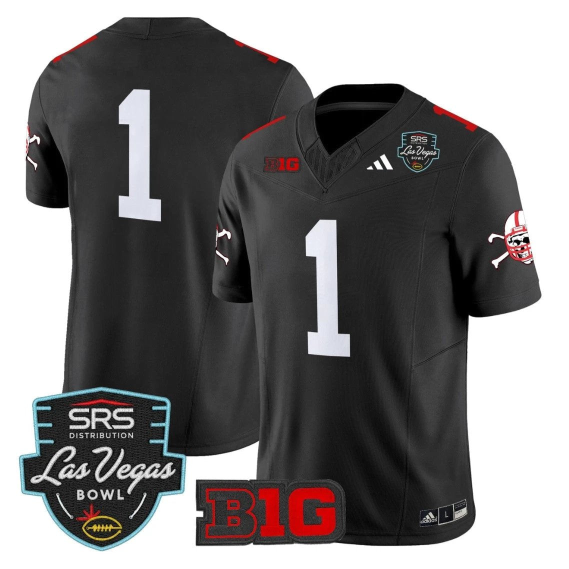 Team Jersey #1 Nebraska Cornhuskers 2025 Las Vegas Bowl Stitched by My Store NCAA Football Jerseys