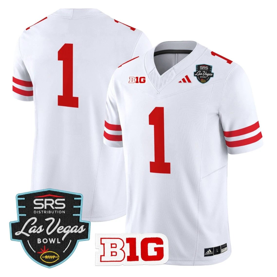 Team Jersey #1 Nebraska Cornhuskers 2025 Las Vegas Bowl Stitched by My Store NCAA Football Jerseys