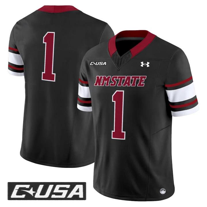 Team Jersey #1 New Mexico State Aggies 2025 Vapor Limited Stitched by My Store NCAA Football Jerseys