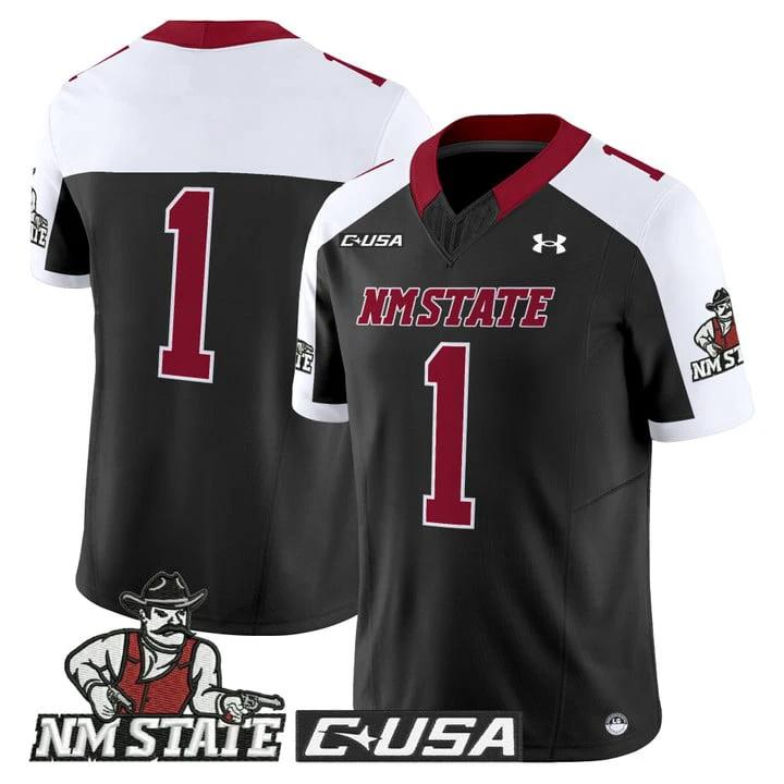 Team Jersey #1 New Mexico State Aggies 2025 Vapor Limited Stitched by My Store NCAA Football Jerseys
