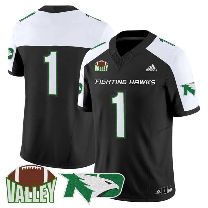 Team Jersey #1 North Dakota Fighting Hawks 2025 Vapor Limited Stitched by My Store NCAA Football Jerseys