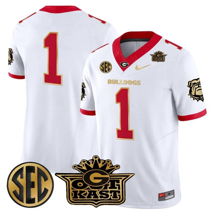 Team Jersey #1 Outkast x Georgia Bulldogs Vapor Limited Stitched by My Store NCAA Football Jerseys