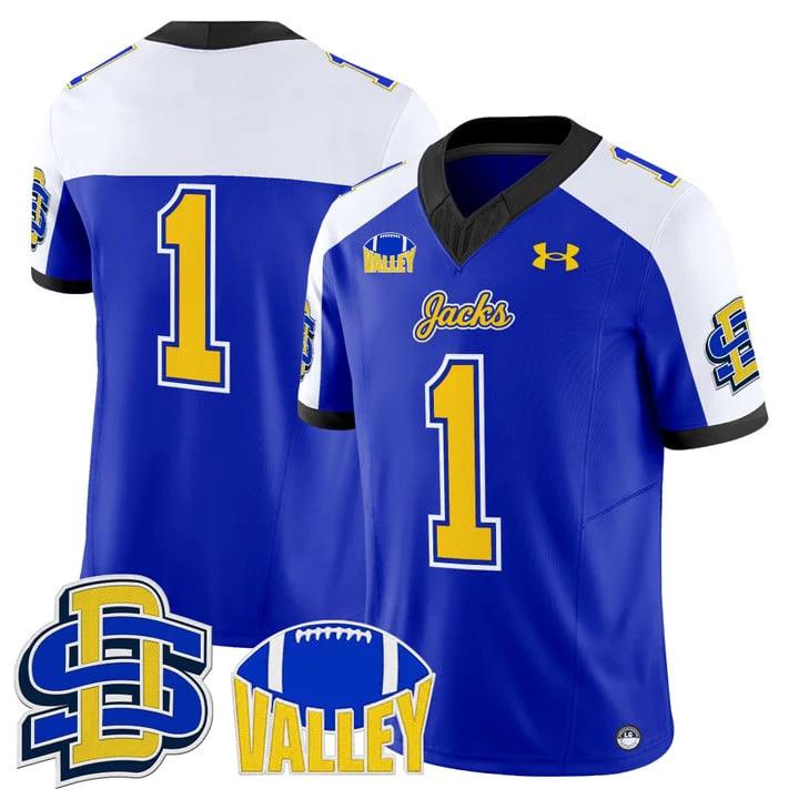 Team Jersey #1 South Dakota State Jackrabbits 2025 Stitched by My Store NCAA Football Jerseys
