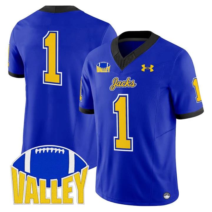 Team Jersey #1 South Dakota State Jackrabbits 2025 Stitched by My Store NCAA Football Jerseys