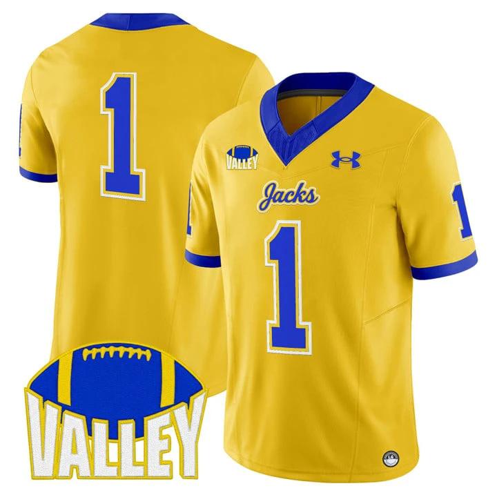 Team Jersey #1 South Dakota State Jackrabbits 2025 Stitched by My Store NCAA Football Jerseys
