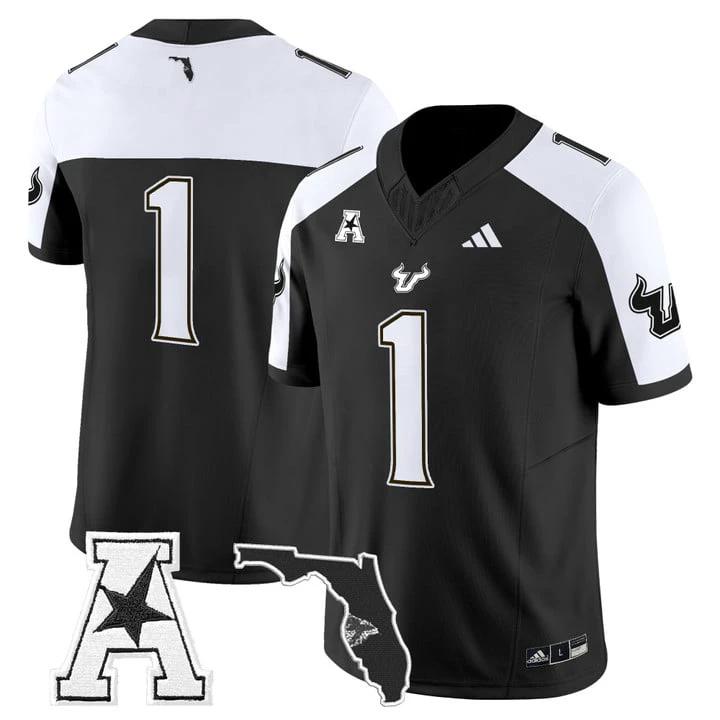Team Jersey #1 South Florida Bulls 2025 Vapor Limited Stitched by My Store NCAA Football Jerseys