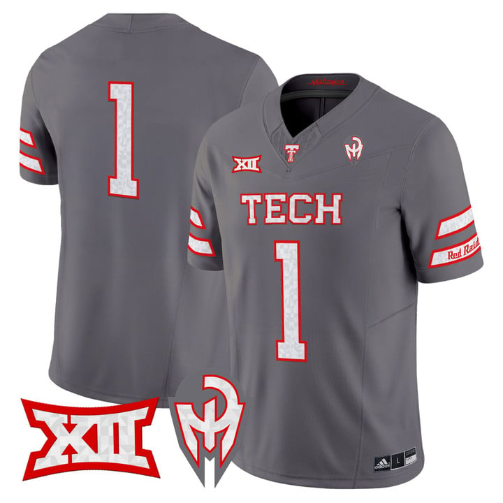 Team Jersey #1 Texas Tech Red Raiders Too Cold Vapor Limited Stitched by My Store NCAA Football Jerseys