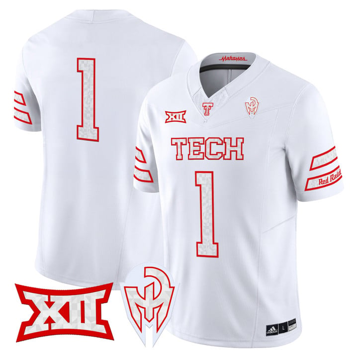 Team Jersey #1 Texas Tech Red Raiders Too Cold Vapor Limited Stitched by My Store NCAA Football Jerseys