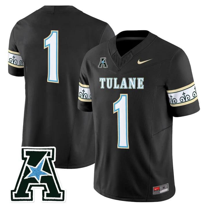 Team Jersey #1 Tulane Green Wave 2025 City Edition Vapor Stitched by My Store NCAA Football Jerseys