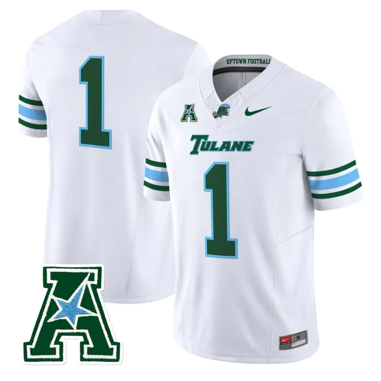 Team Jersey #1 Tulane Green Wave 2025 Vapor Limited Stitched by My Store NCAA Football Jerseys