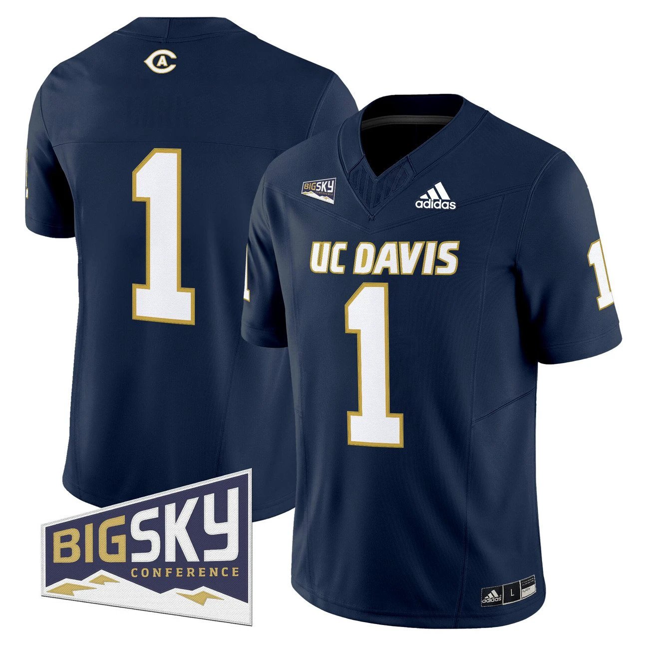 Team Jersey #1 UC Davis Aggies 2025 Lake Tahoe Patch Stitched by My Store NCAA Football Jerseys