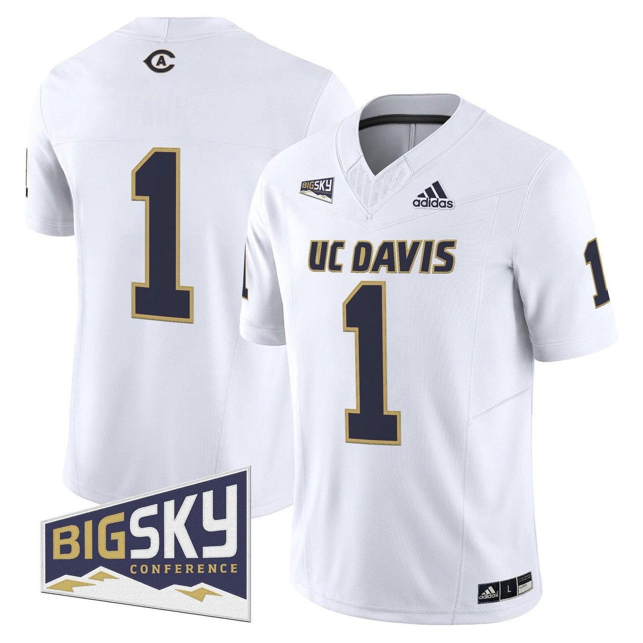 Team Jersey #1 UC Davis Aggies 2025 Lake Tahoe Patch Stitched by My Store NCAA Football Jerseys