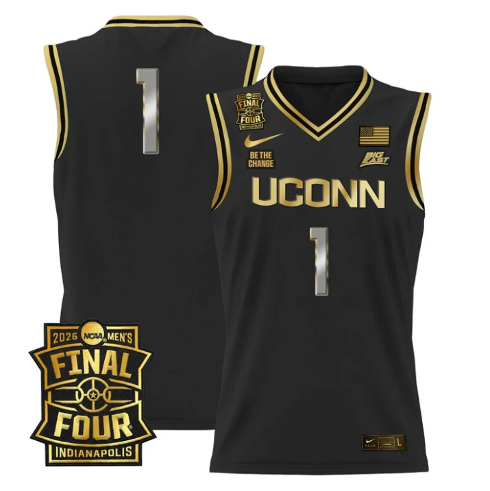 Team Jersey #1 UConn Huskies 2026 Final Four Patch Stitched by My store basketball