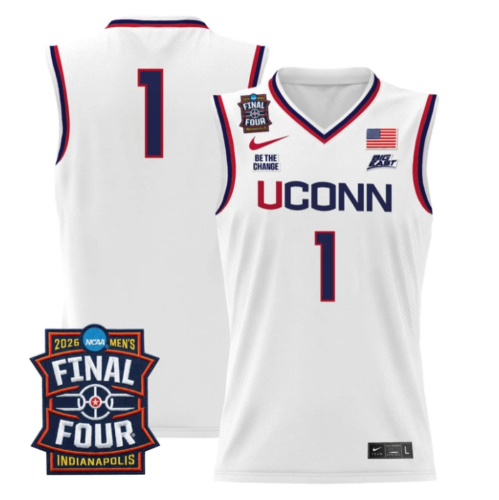 Team Jersey #1 UConn Huskies 2026 Final Four Patch Stitched by My store basketball