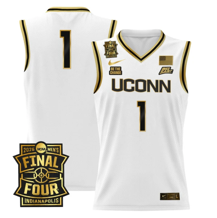 Team Jersey #1 UConn Huskies 2026 Final Four Patch Stitched by My store basketball