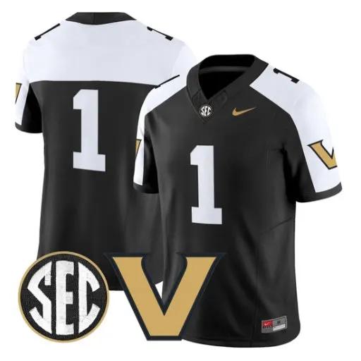 Team Jersey #1 Vanderbilt Commodores 2026 Vapor V2 Limited Stitched by My Store NCAA Football Jerseys