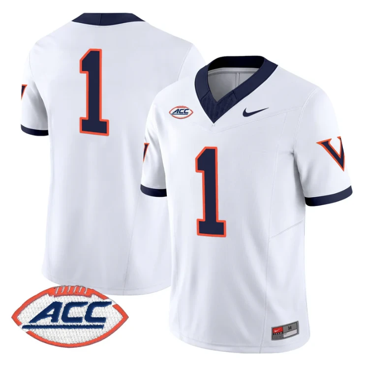 Team Jersey #1 Virginia Cavaliers 1995 Throwbacks Limited Stitched by My Store NCAA Football Jerseys
