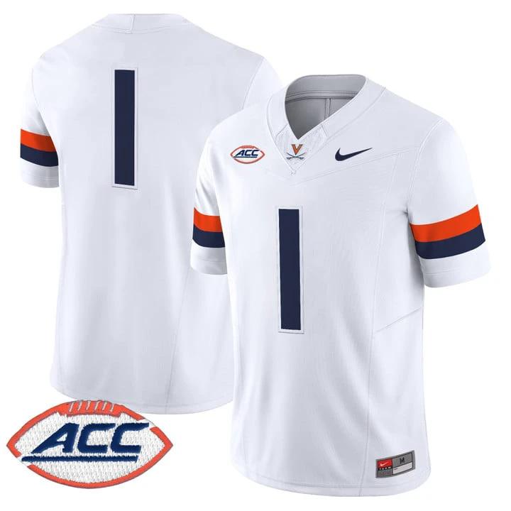 Team Jersey #1 Virginia Cavaliers 2025 Vapor Limited Stitched 1995 by My Store NCAA Football Jerseys