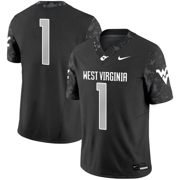 Team Jersey #1 West Virginia Mountaineers 2025 Vapor Limited Stitched by My Store NCAA Football Jerseys